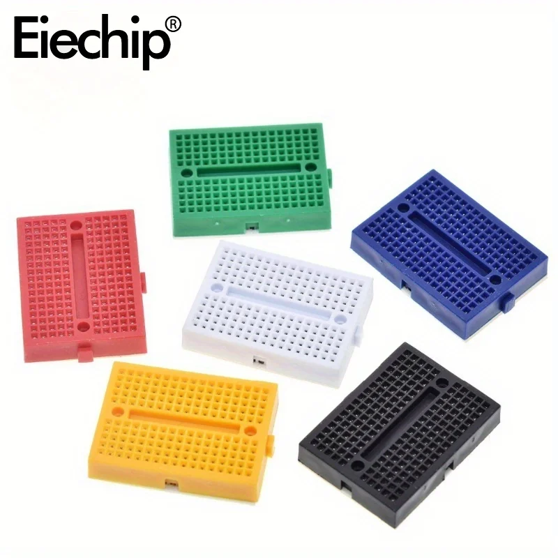 1/6pcs SYB-170 Mini Solderless Prototype 35*47mm Prototype Test Board 6 Colors ，170 Tie-points PCB Boards Set image 5