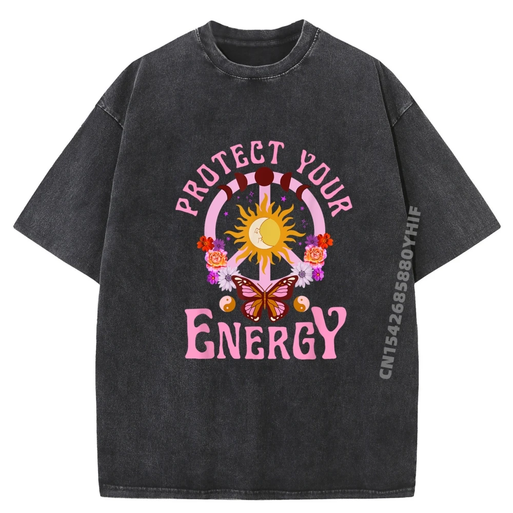 

Осенние мужские футболки, мужские футболки с рисунком защищают свою энергию, стираная футболка в стиле хип-хоп в стиле ретро, одежда со скидкой и принтом