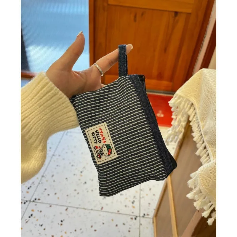 حقيبة مكياج كاوبوي الربط كيتي كات ذات سعة كبيرة لأحمر الشفاه وسماعة الأذن ومحفظة ركاب محمولة #2