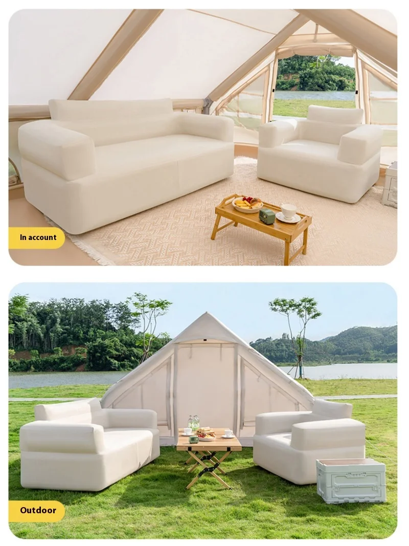 Lohascamping Outdoor Inflatable Air Sofa Portable WaterProof Lazy Sofa Backyard home Travel Camping Picnic Relaxation Chair image 5