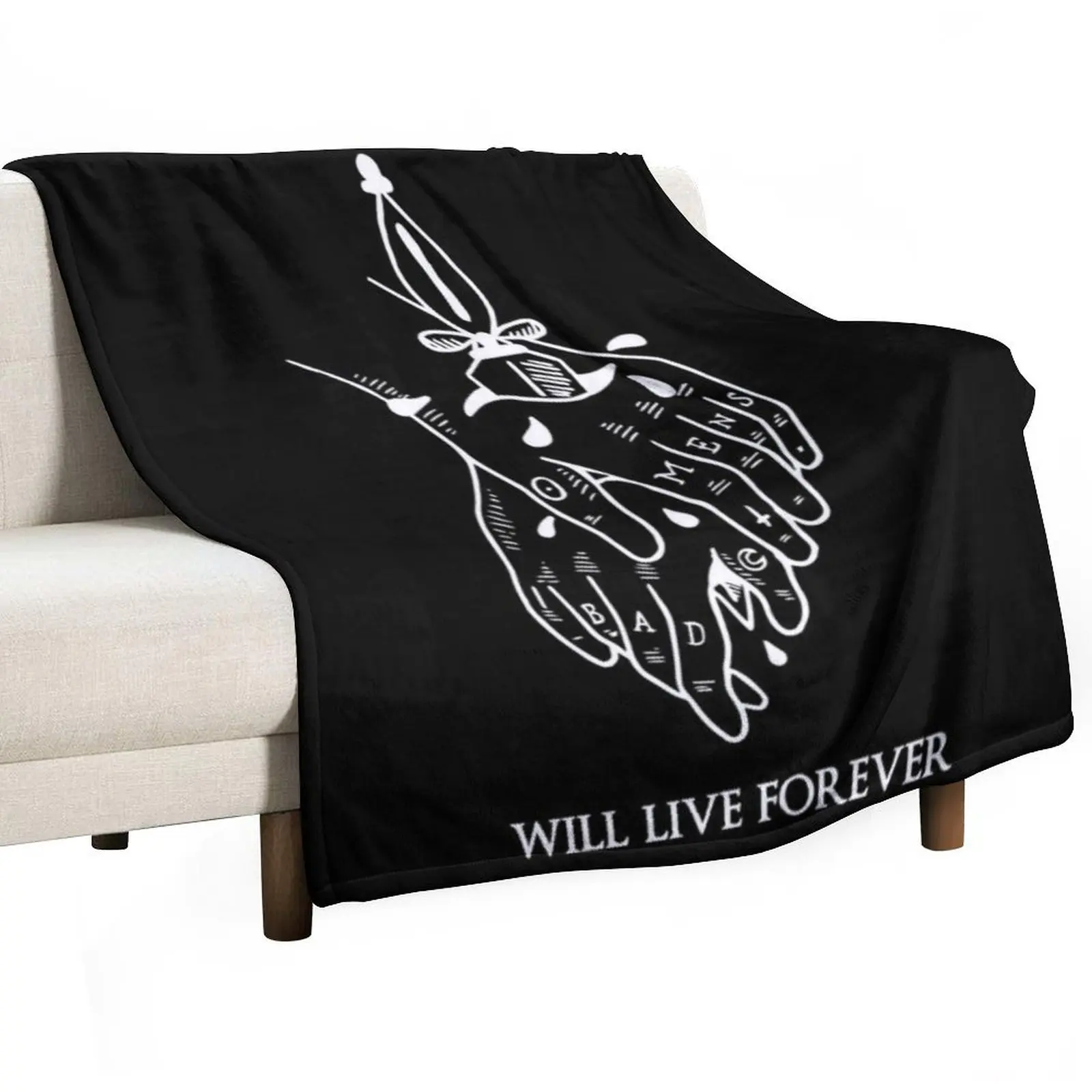 

Bad omens - Together we will live forever Throw Blanket Luxury Plaid Sleeping Bag Decorative Sofa Blankets