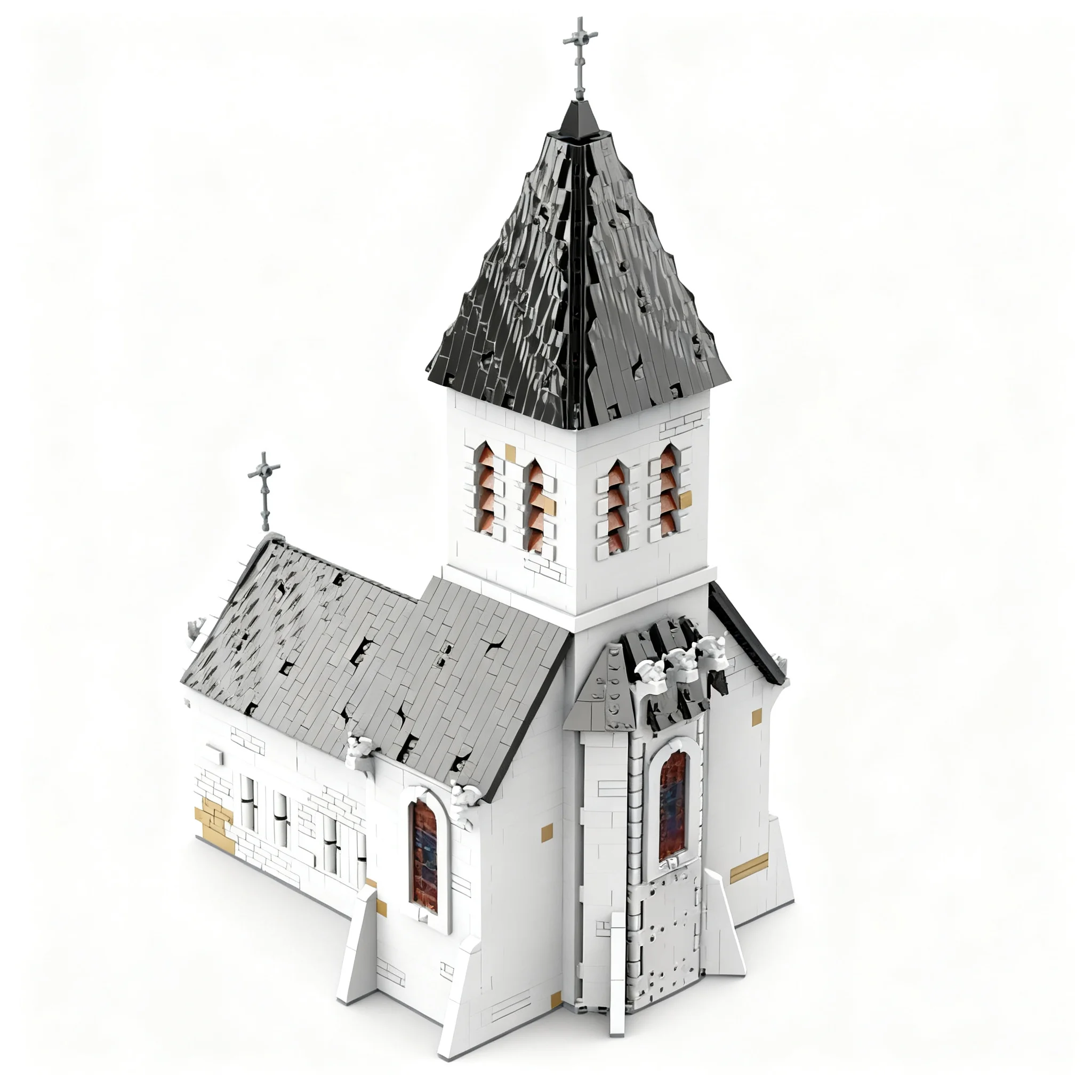 3666pcs MOC Castle Lion Knights The Church The Sacred Light Model Building Blocks Construction Christmas Gifts Toy Education