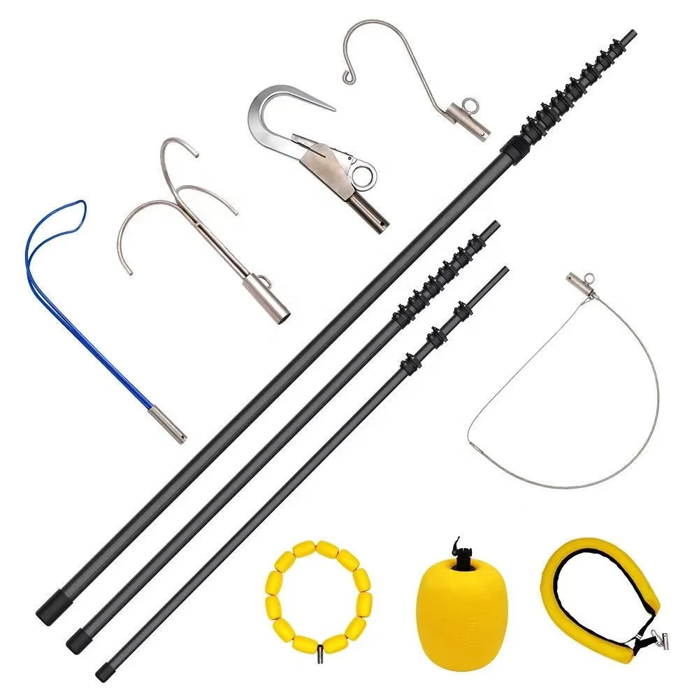 60ft Custom Made Carbon Fiber Telescopic Tube Pole Marine Animal Safety Rescue Salvage