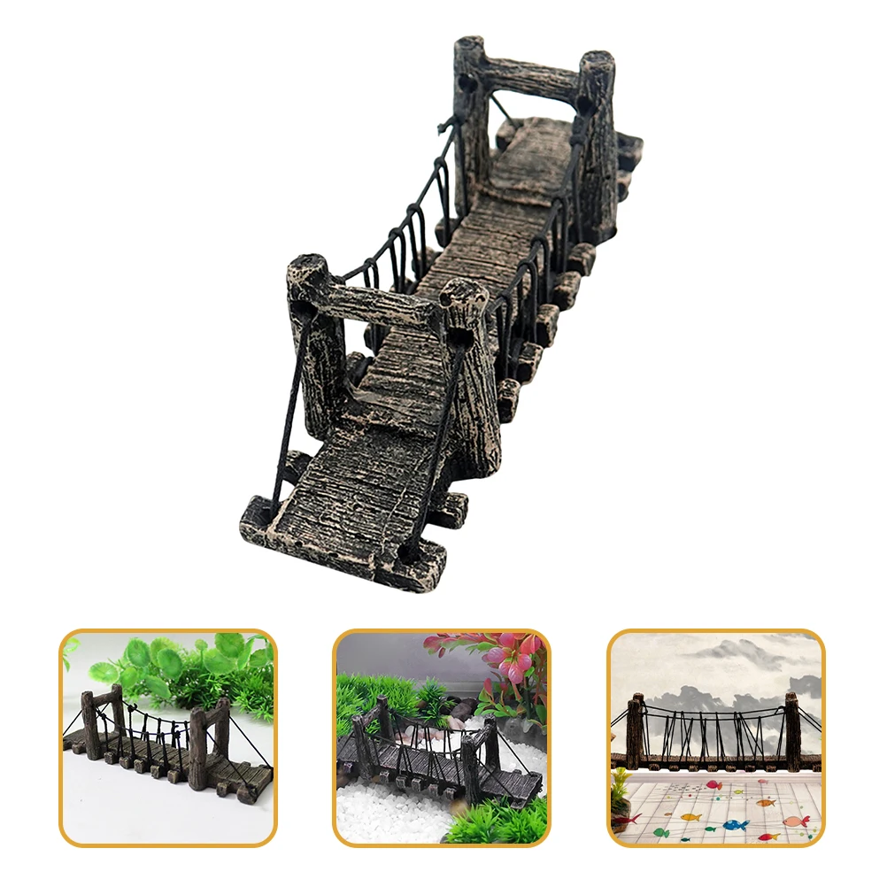 

Resin Aquarium Bridge Decor Fish Tank Decoration Underwater Scene Element Realistic Design for Fish Shelter and Play