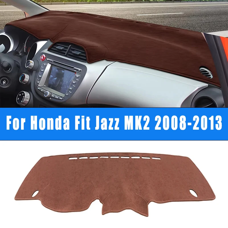 

Для Honda Fit Jazz MK2 GE6 GE7 GE8 GE9 2008-2013, коврик для приборной панели автомобиля, солнцезащитный козырек, нескользящий чехол для приборной панели, аксессуары 2012 2011 2010 2009
