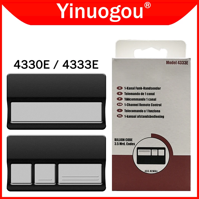 LiftMaster 4330E 4333E 4332E 4335E 4330EML 4333EML 4332EML 4335EML Garage Door Remote Control 433.92MHz Rolling Code Gate Opener