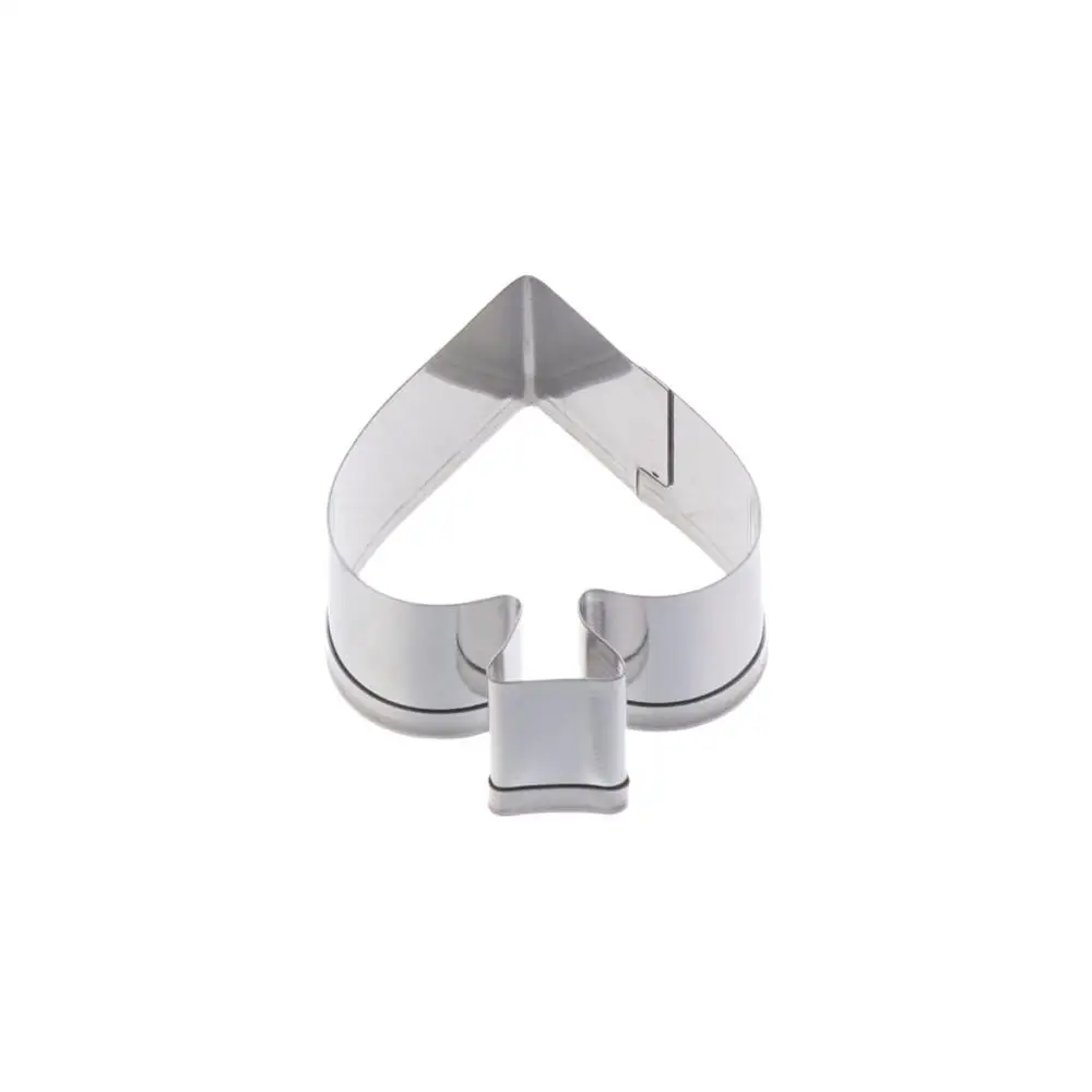 Stamps Decorating Mold Heart Club Poker Stainless Steel Cookie Cutter Playing Cards Shape Biscuit Mould