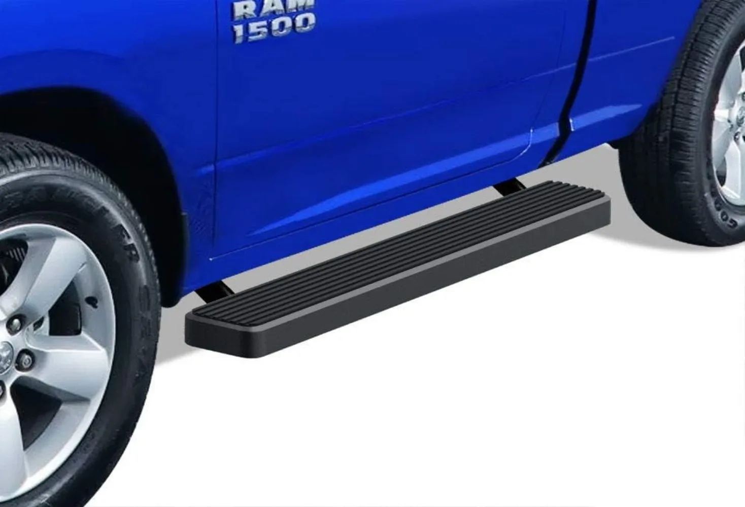 

APS Running Boards (Nerf Bars Side Steps Step Bars) Compatible2018 Regular Cab (Stainless Steel Black Powder Coated 6 inches)