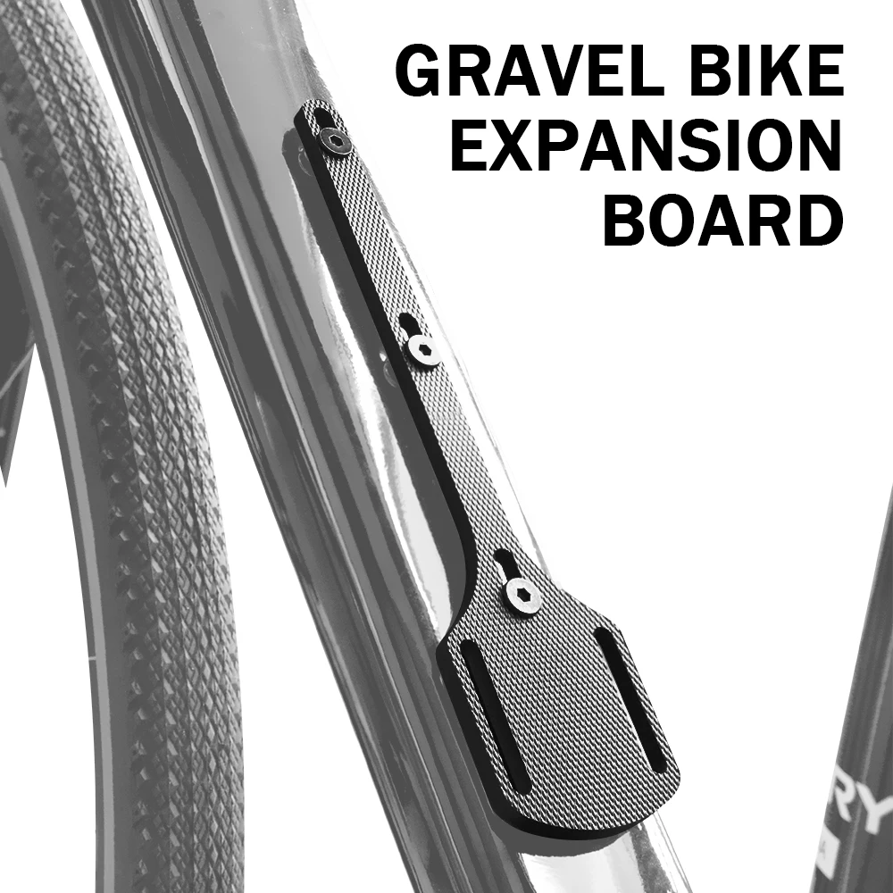 Universal Gravel Bike Expansion Cargo Rack, 15KG Heavy Duty Anti-Slip Platform, Front/Mid Mount & Brompton Compatible
