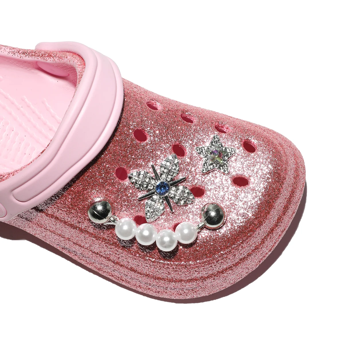 Glitzernde Clogs und Pantoletten für Kinder, leichte EVA-Gartenschuhe, rutschfeste Sandalen, atmungsaktive Slip-On-Schuhe für drinnen und draußen 168 – Detail 5