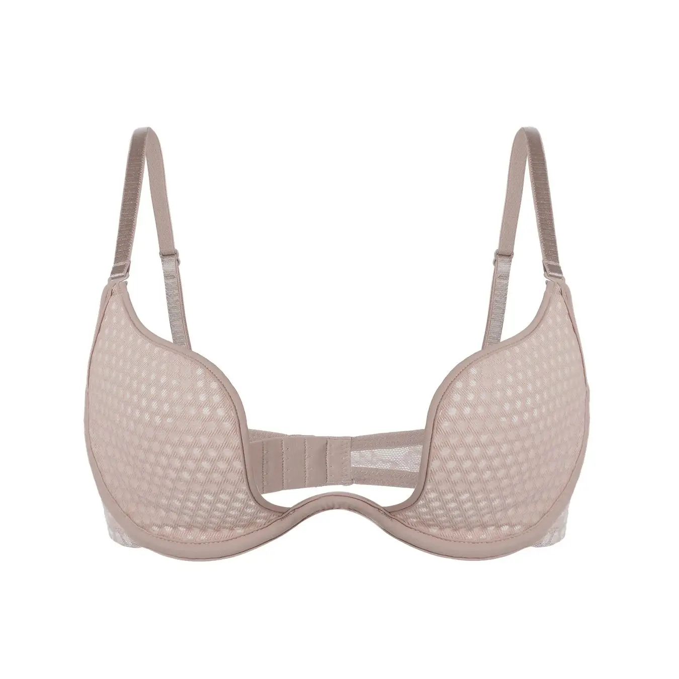 Sexy U-förmiger Spacer-BH, dünne, atmungsaktive Unterwäsche aus Netzstoff, Bügel-BH, bequeme, stilvolle Dessous-Bralette – Detail 1