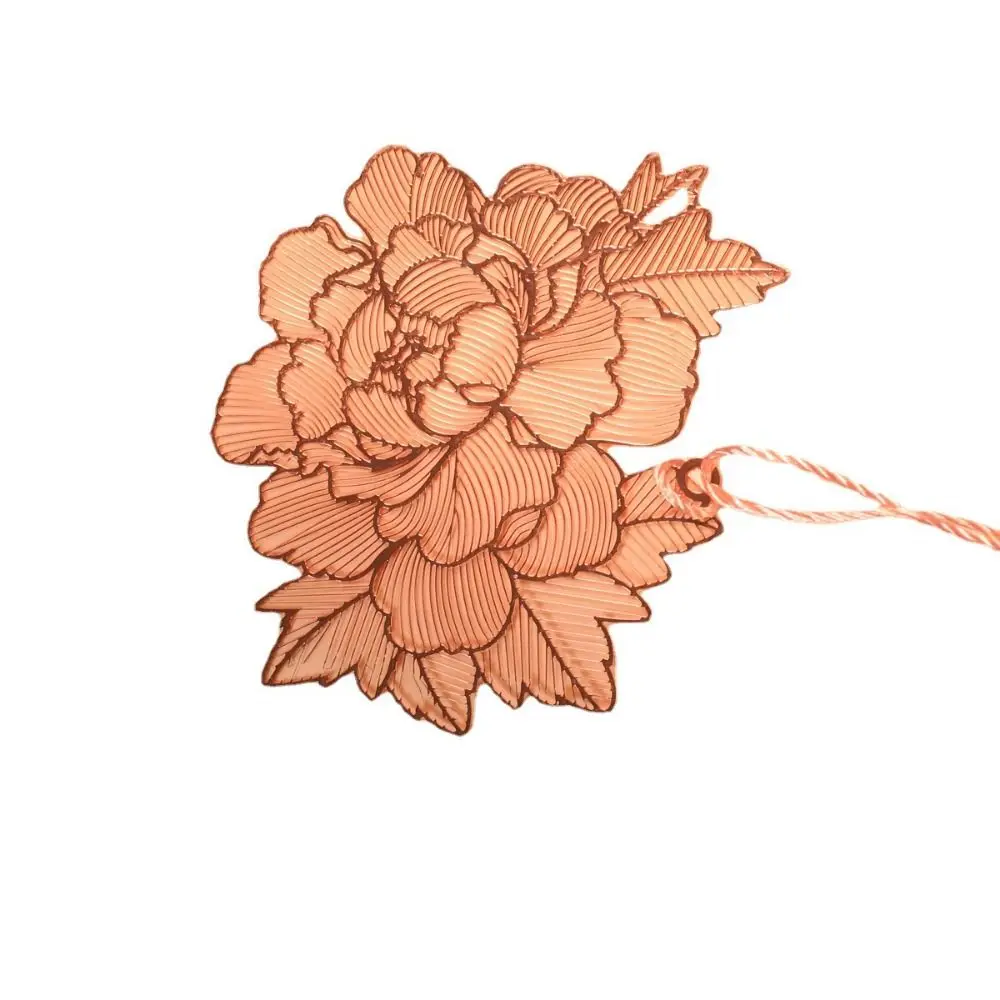 Ginkgo Leaf Hollowed Leaf Flower Bookmark Tassels Chrysanthemum Metal Reading Bookmark Chinese Style Creative