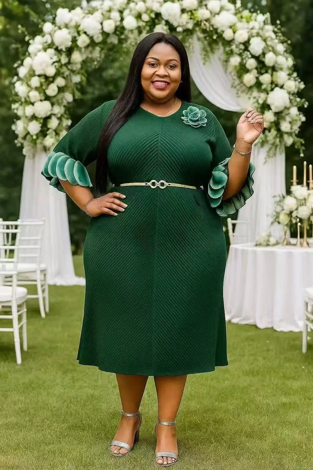 Miyake Fish Scale geplooide losse lichte luxe jurk sticker patch vetersluiting mode elegante middellange en lange jurken dames 2025, nieuw