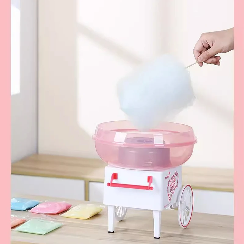 Máquina de malvavisco para el hogar para niños, pequeña, totalmente automática, fabricación de malvavisco, hecha en casa, mini azúcar de colores de lujo