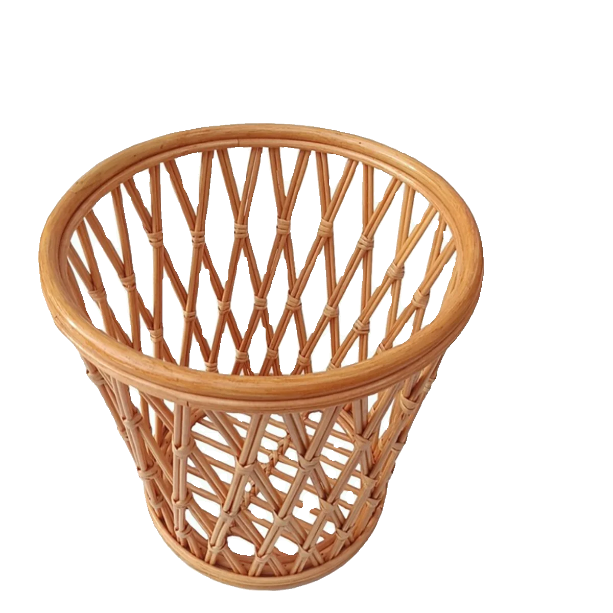 Indonesia Natural Vine Dirty Clothes Basket Storage Basket Circular Bathroom Waterproof Towel Basket Toy