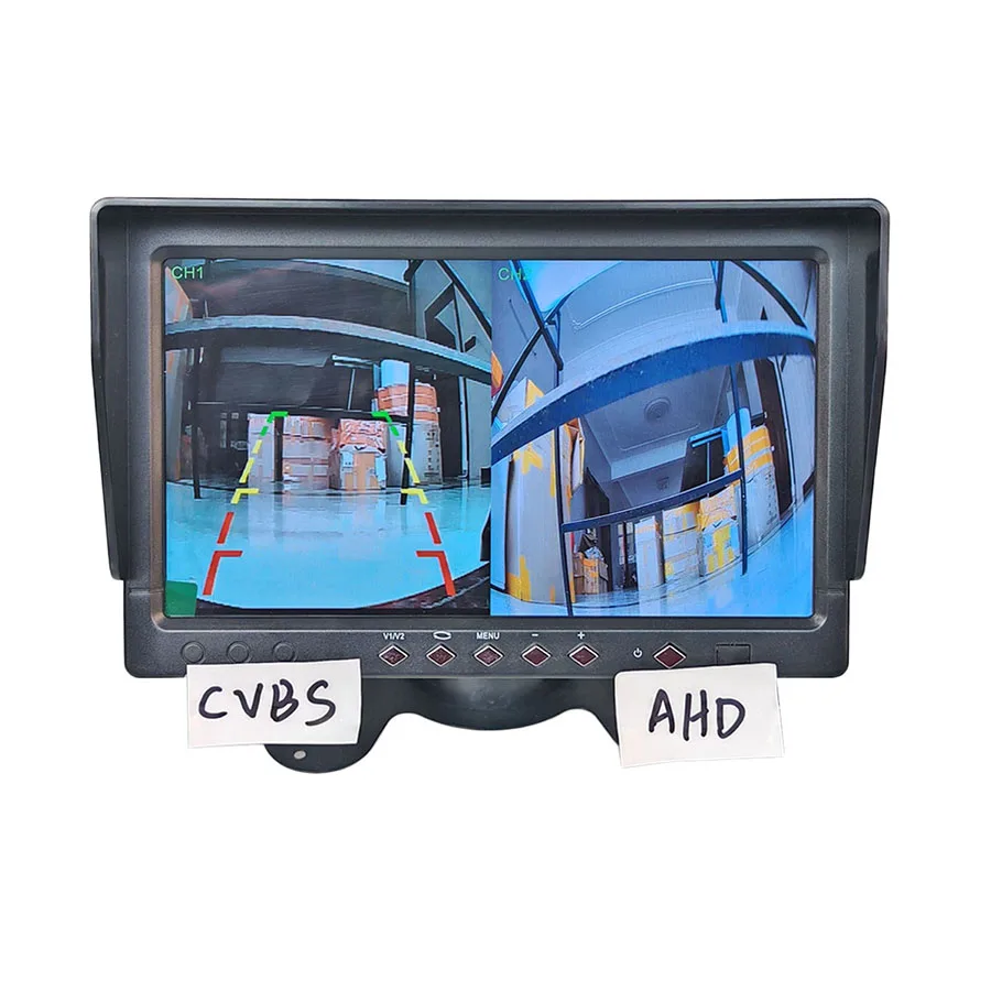 SMALUCK 1024x600 2CH 7inch AHD IPS Screen 4PIN Rear View Car Monitor Support 720P 1080P AHD CVBS Car Camera