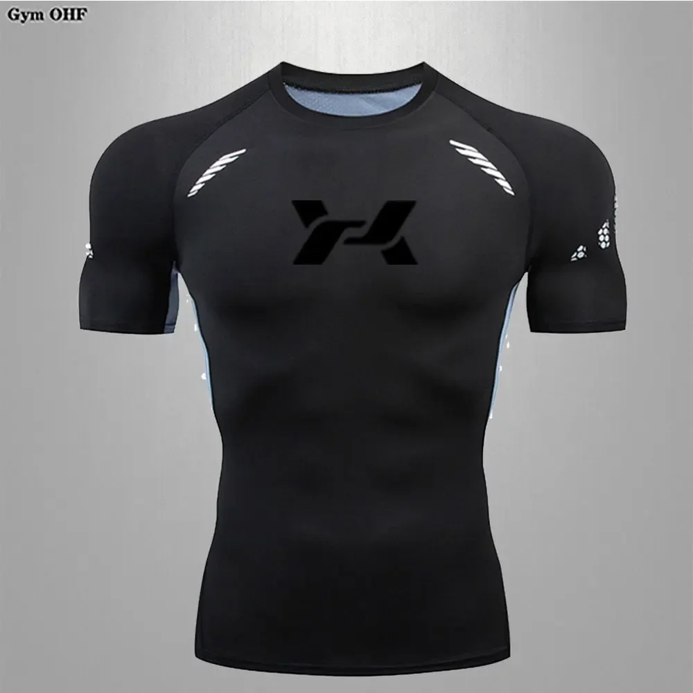 MenS Sports T-Shirt, Jogging, Running, Quick Drying, Fitness Gym, Dry Fit Tight Training Suit Ccm Graphic t shirts men Baki Lulu