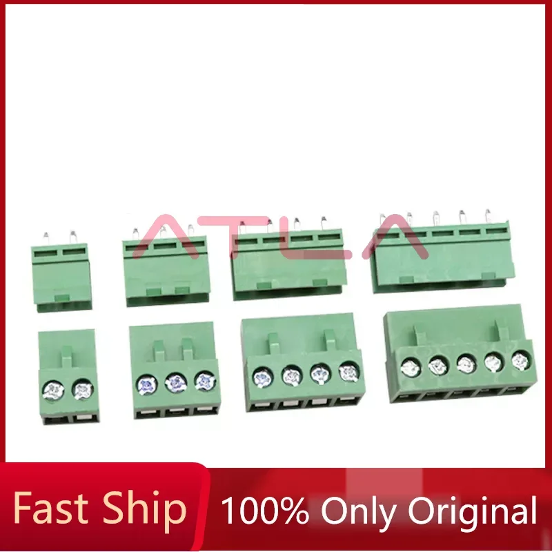 10 conjuntos ht5.08 2/3/4/5/6/7/8 pinos terminal plug tipo 300v 10a 5.08mm conector de passo pcb bloco de parafuso