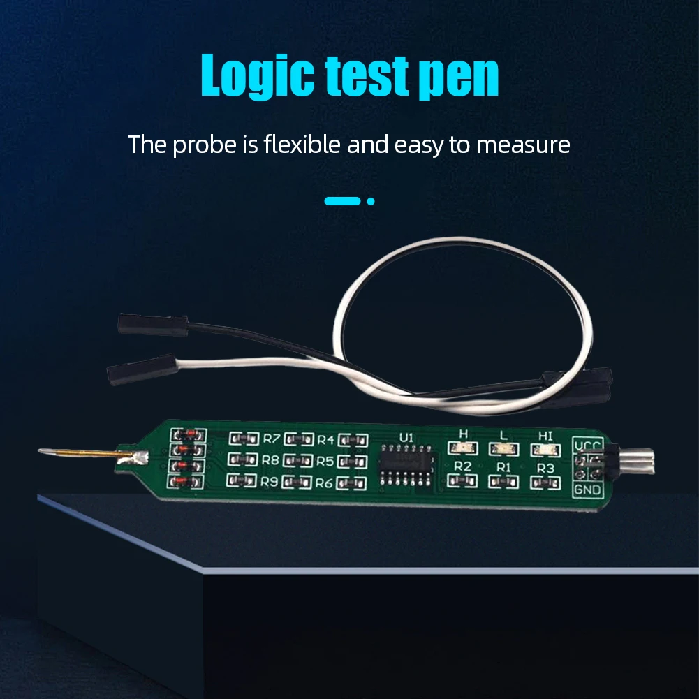 10-1PC Logic Pulser Analyzer Detecting Probe 5V 3.3V Convenient and Quick Learning Board Logic Tester Pen Level Tester with Line