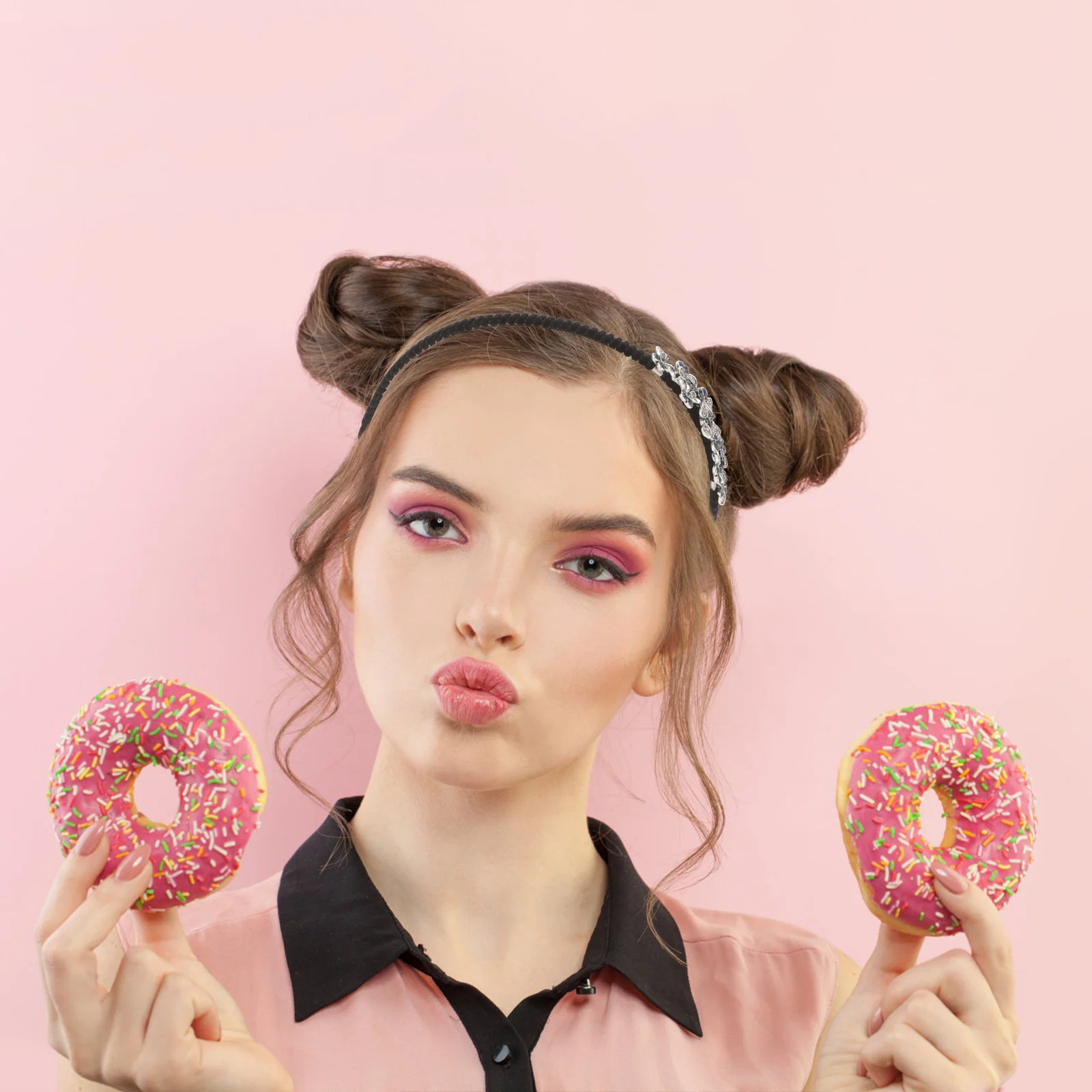 كريستال هيرباند زهرة حجر الراين خوذة للنساء الفتيات أنيقة حلوة موضة الشعر هوب حفل زفاف عطلة ارتداء #5