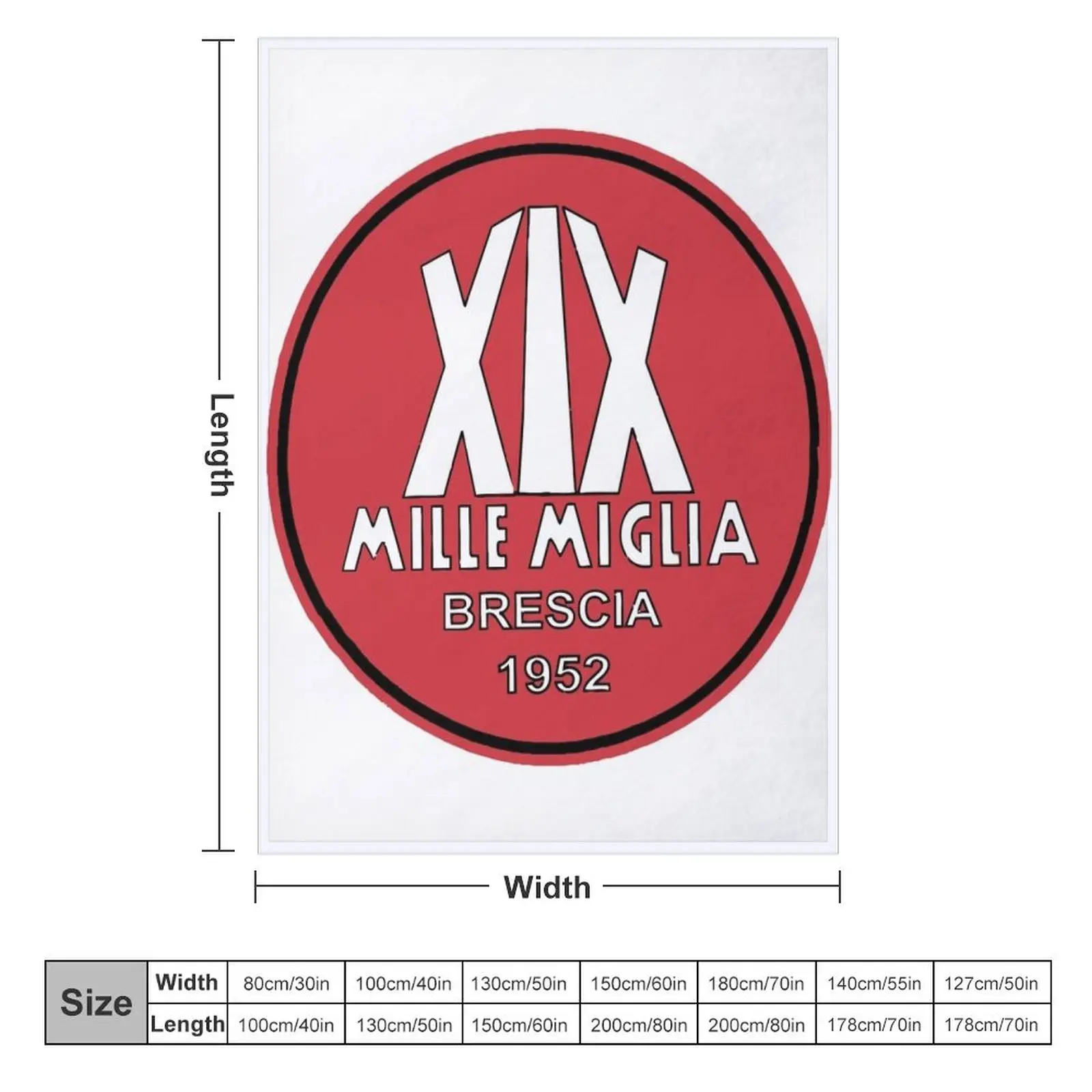 Mille Miglia Brescia 1952 Vintage Racing Throw Blanket Blankets For Baby Designers Decorative Sofa Soft Plaid Blankets