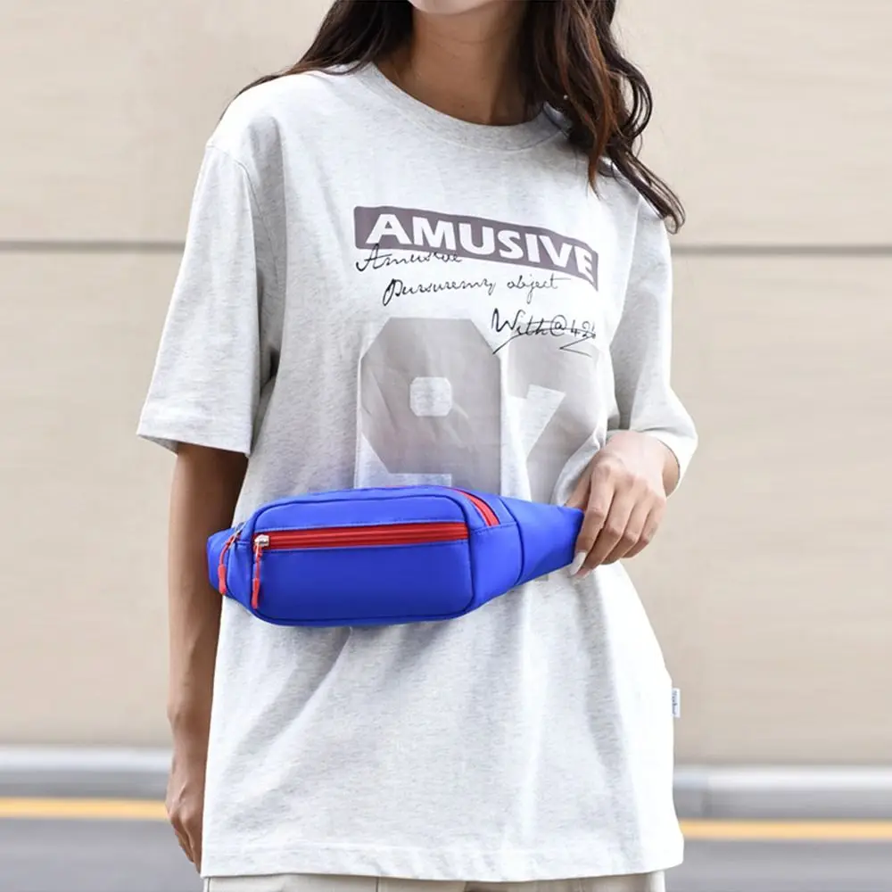 

Женская нагрудная сумка большой вместимости для отдыха, износостойкая, черная, белая, синяя, легкая спортивная сумка через плечо для бега
