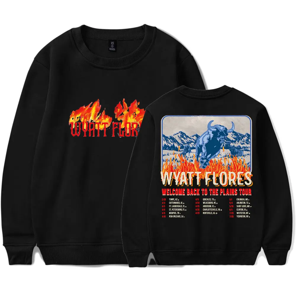 Wyatt Flores Welcome Back To The Plains Tour Merch Crewneck Sweatshirts Cosplay Women Men Fashion Long Sleeve