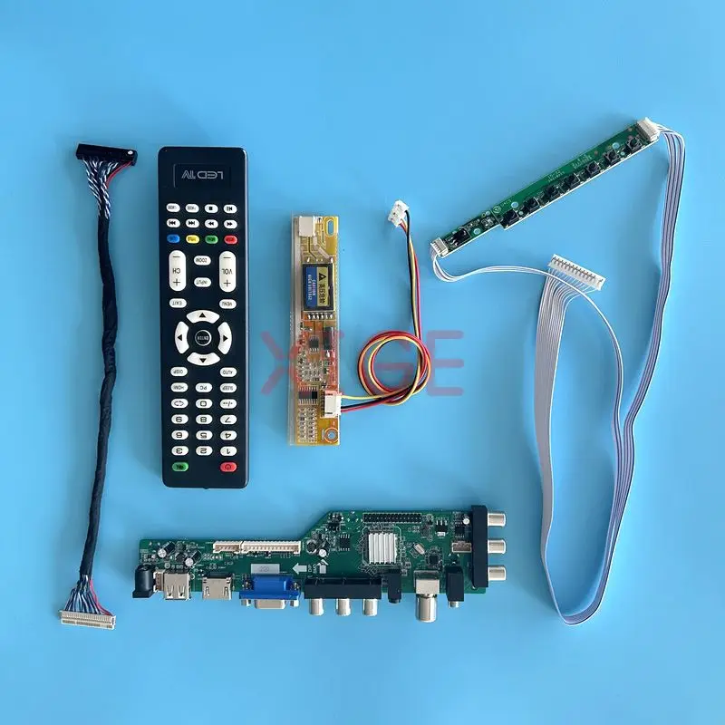 Controller Card Fit HT14P12 IASX16C LP141E2 Digital Signal DVB 1CCFL 30Pin LVDS Kit DIY 1400*1050 IR+AV+USB+HDMI+VGA LCD Matrix