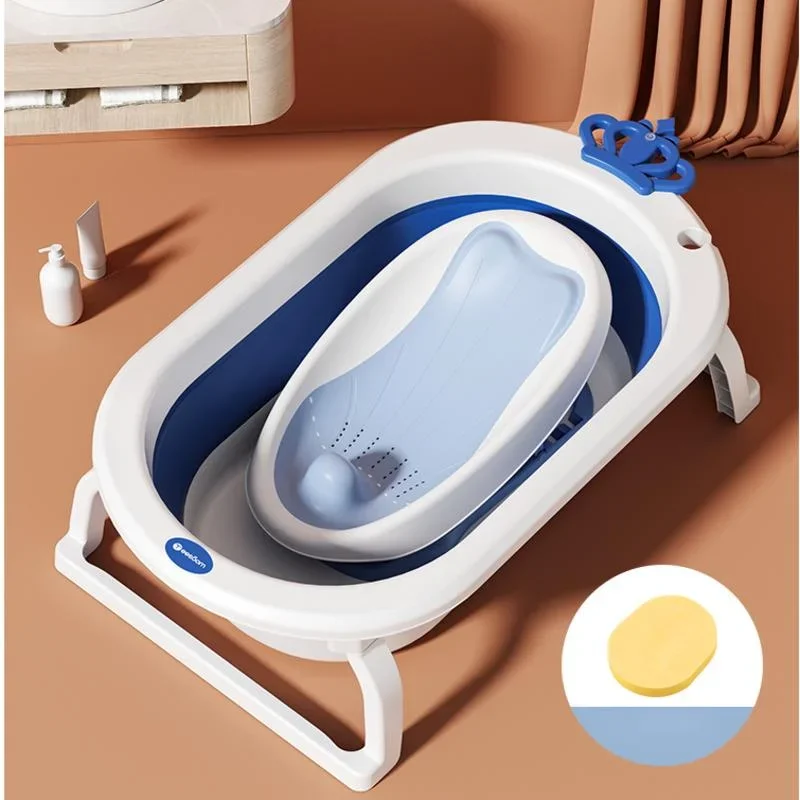 Baby Bath Bucket, Scientific Ridge Protection, Adjustable Soft Glue Basin, Stable Load-Bearing Infant Tub, Bathroom Solution