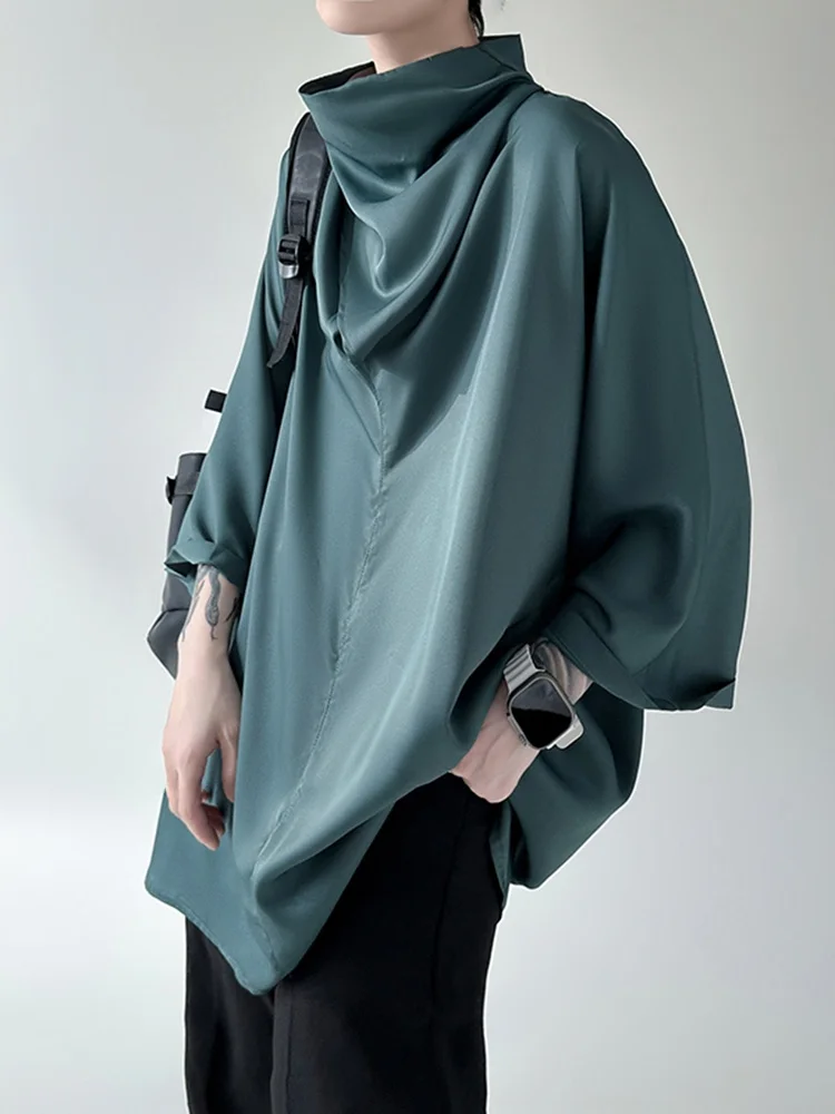 

Мужская футболка из ледяного шелка 7/8 Све с высоким воротником, свободный крой, молодежный дышащий летний топ серии k, китайский национальный сле