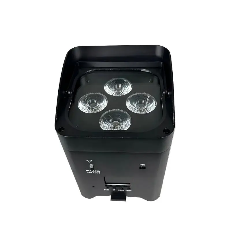 4x18W RGBWA+UV 6-in-1 Battery Powered Wireless LED Uplight Par Light DMX512 Control 15/40° Adjustable Beam Angle Wedding Party D