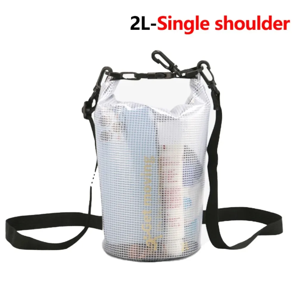 

2L Drifting PVC Mesh Bags Outdoor Swimming Dry Bag Lightweight Waterproof Phone Pouch Floating Boating Kayaking Camping Bags