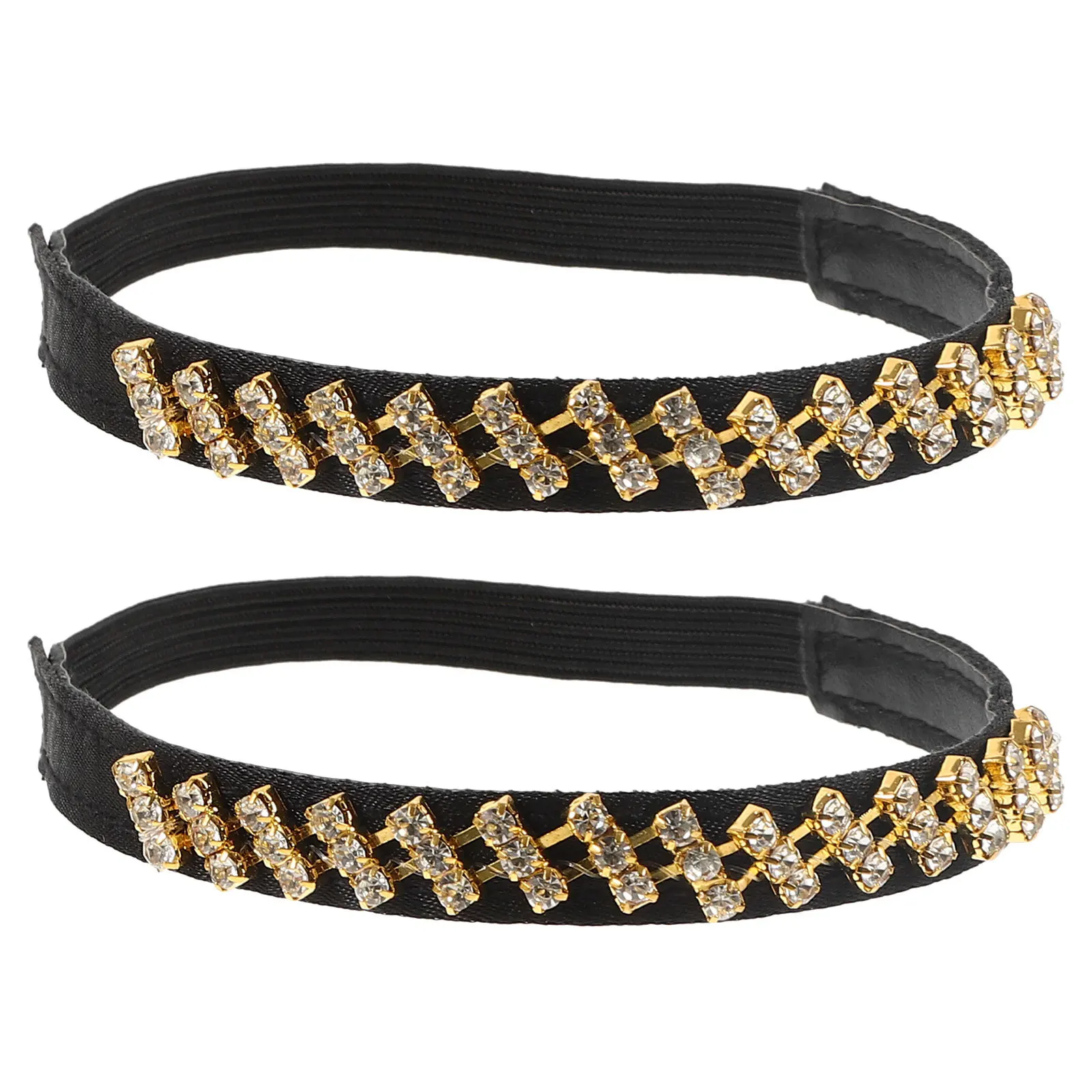1 paire de chaussures élastiques à talons hauts, sangle antidérapante, sangle de cheville en strass, bande de chaussure détachable, sangles de talon pour femmes