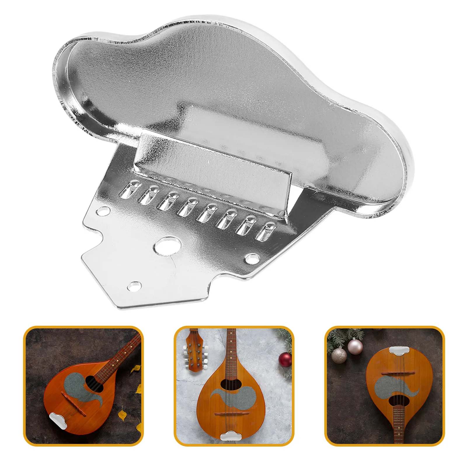 Stylish Zinc Alloy Mandolin Tailpiece Durable Accessory Accurate Tuning Enhanced Sound Quality Mandolin Tailpiece with Screws