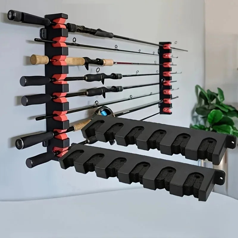 

Стойка для демонстрации удочек, настенная стойка для удочек, многофункциональная стойка для дисплея и хранения, настенный держатель для ручной удочки