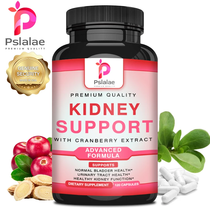 

Kidney Support Capsules - with Cranberry, Astragalus - for Urinary Tract, Bladder, Kidney Detox