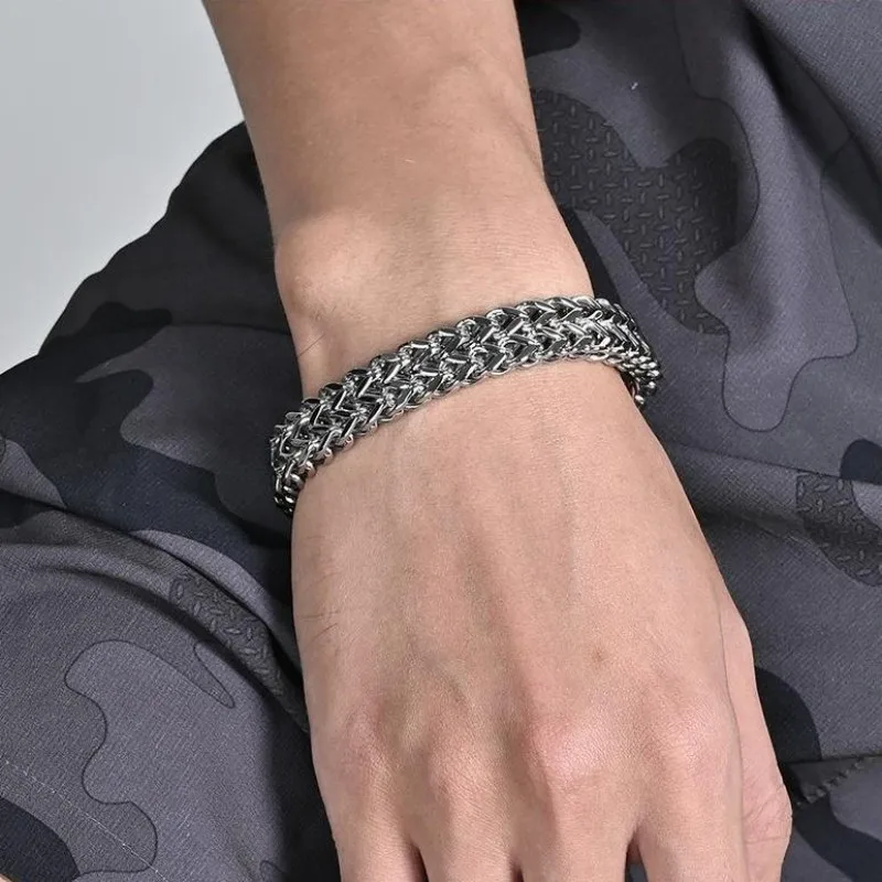 10 mm Edelstahl-Armband für Herren, Schmuck, versteckte Schlösser, Handkette, 19/21/23 cm Größe, Zubehör – Detail 3