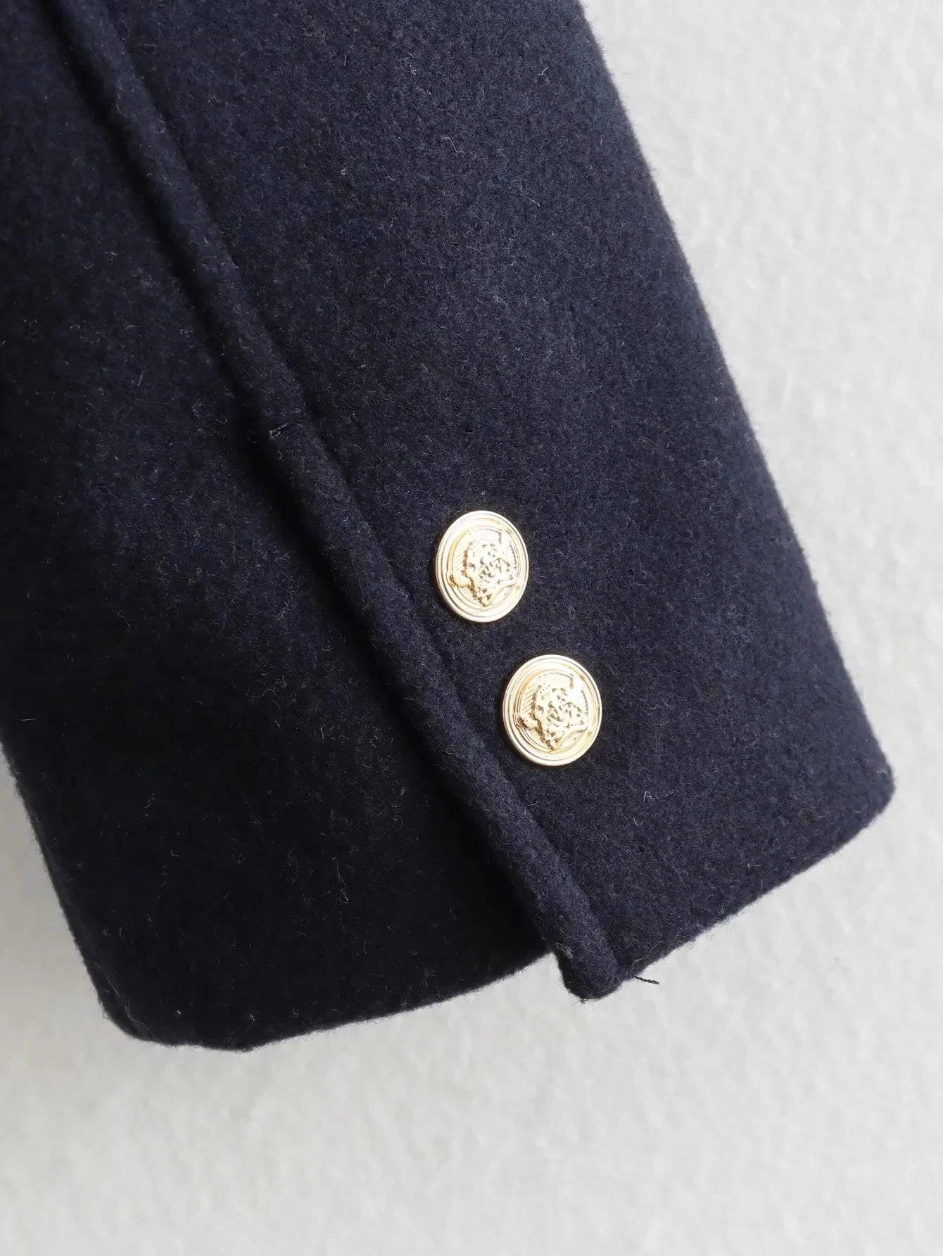 JNLEAOG Golden Button Soft Jaet Damen Faion Street Sle ort Oberbekleidung Polyesterfaser Normal Dünn