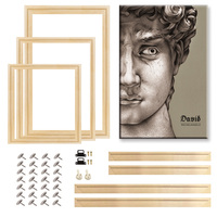 Frame Factory Natural Wooden Picture Frame For Wall Canvas Frame Diamond Painting Frame Picture Poster Wall Frame Home Decor