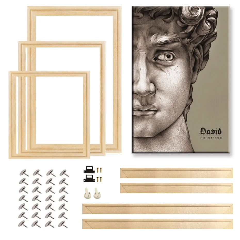 Frame Factory Natural Wooden Picture Frame For Wall Canvas Frame Diamond Painting Frame Picture Poster Wall Frame Home Decor