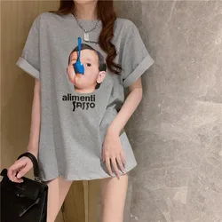 Estate nuovo personaggio dei cartoni animati Kawaii stampato t-shirt Unisex moda Casual sciolto coppia oversize maniche corte top Tees