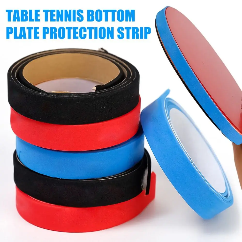 

1Pair Ping Pong Bat Table Tennis Racket Edge Tape Professional Black Red Blue Protective Side Tape Elastic Thicken Sponge