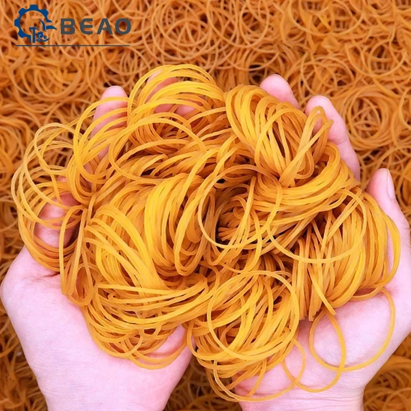 Rubber Elastic Bands Stretchable Sturdy Natural O Rings High Elasticity Brown/Red/Green/Black/White/Multi color/Yellow