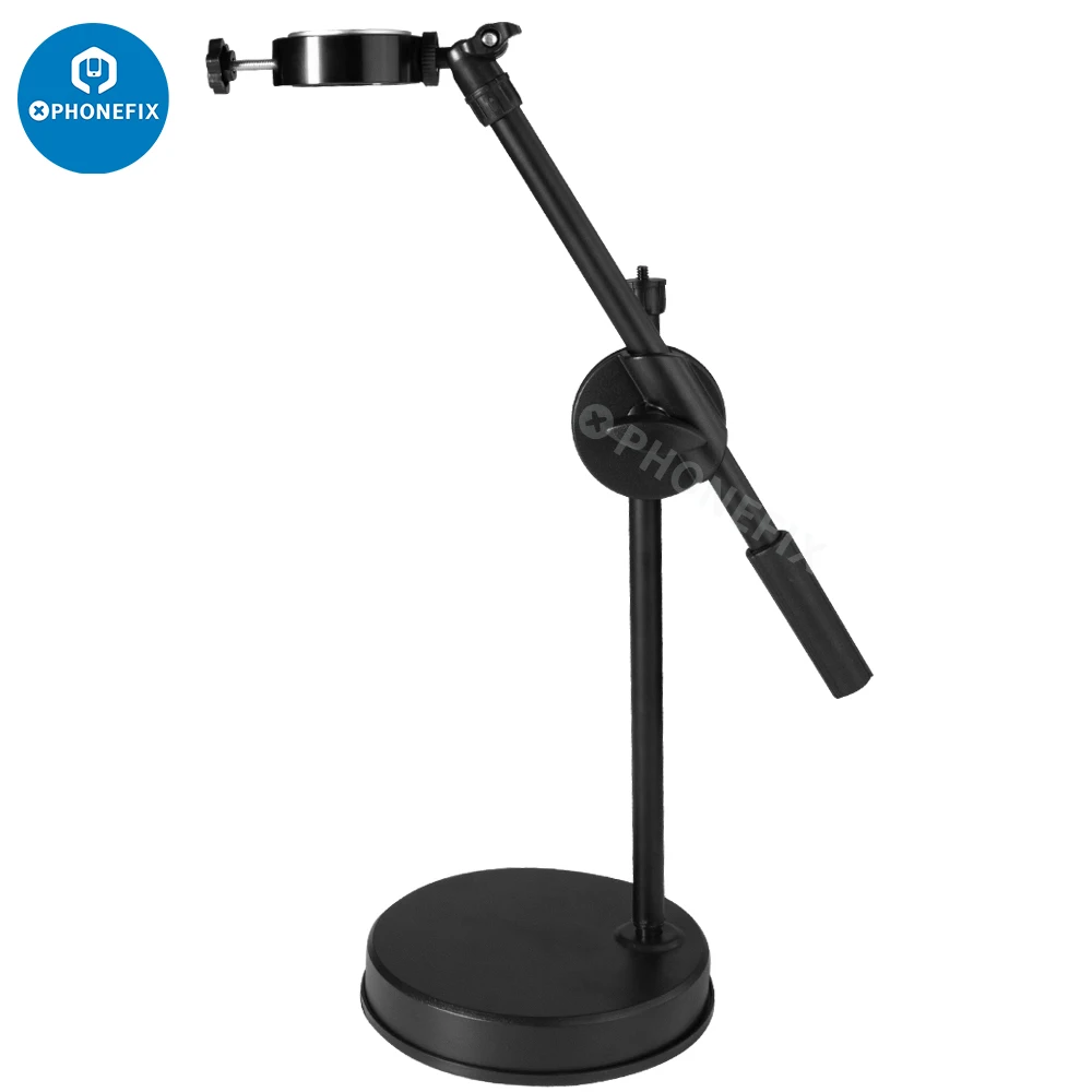 Monopod Mount Bracket with Ring Adapter Tabletop Shooting Stand Tripods with Camera Holder for Digital Video Microscope Camera