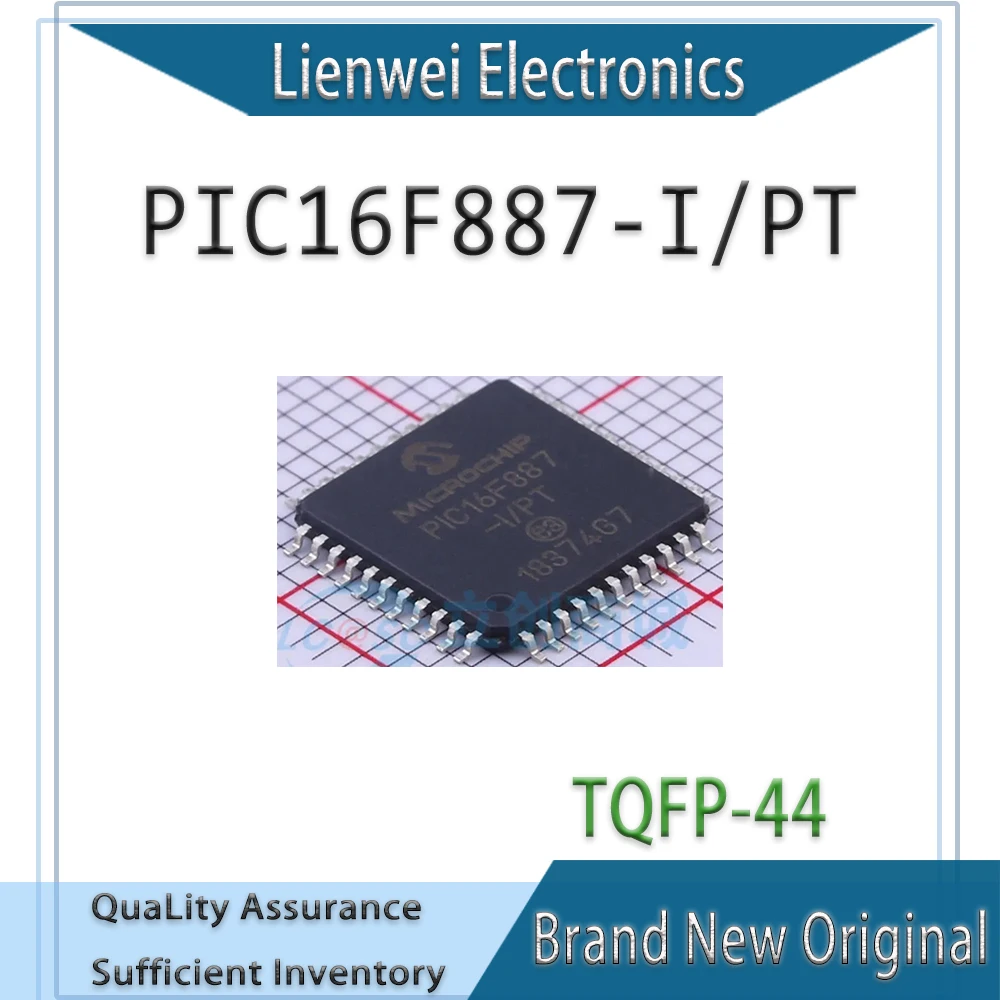 

100% New Original PIC16F887 PIC16F887-I/PT IC MCU Chipset TQFP-44
