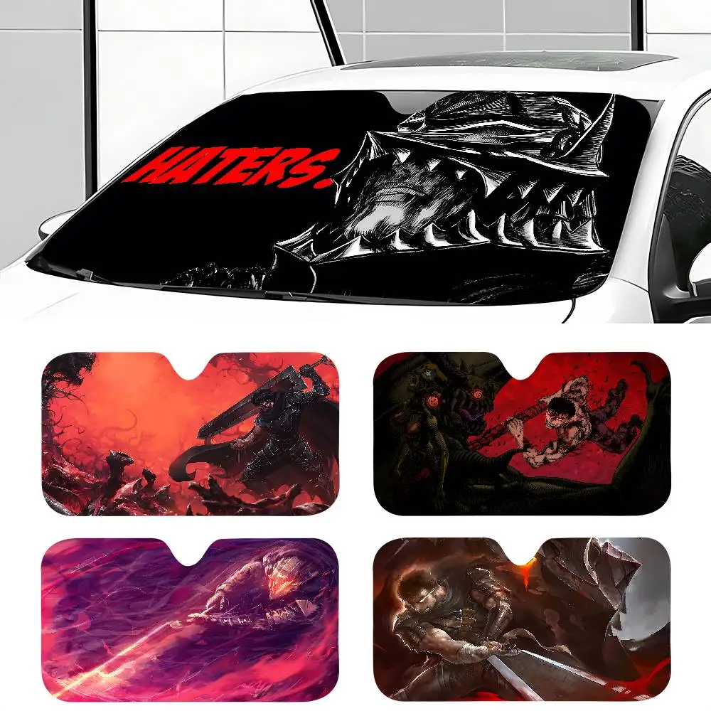 

Anime B-Berserk Sunshades Reflector Anti UV Protector Custom Car Sunshade Auto Sunshade Universal Sun Shade Summer 2025