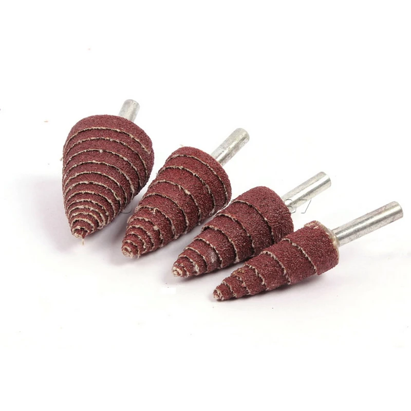 5 Buah 6Mm Shank Grit 80 # Ampelas Gerinda Pengamplasan Kepala Flap Pemoles Roda Cakram Mandrel untuk Alat Bor Mini Rotary
