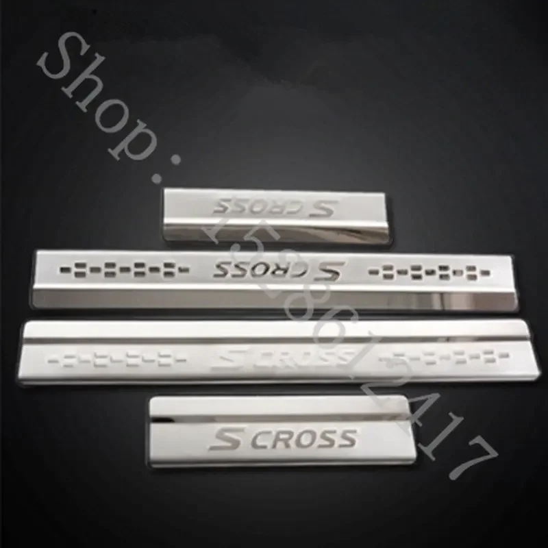 Car Accessories for suzuki sx4 scross s-cross s cross 2014 2015 2016- 2018 accessories door sill scuff plate protector guard