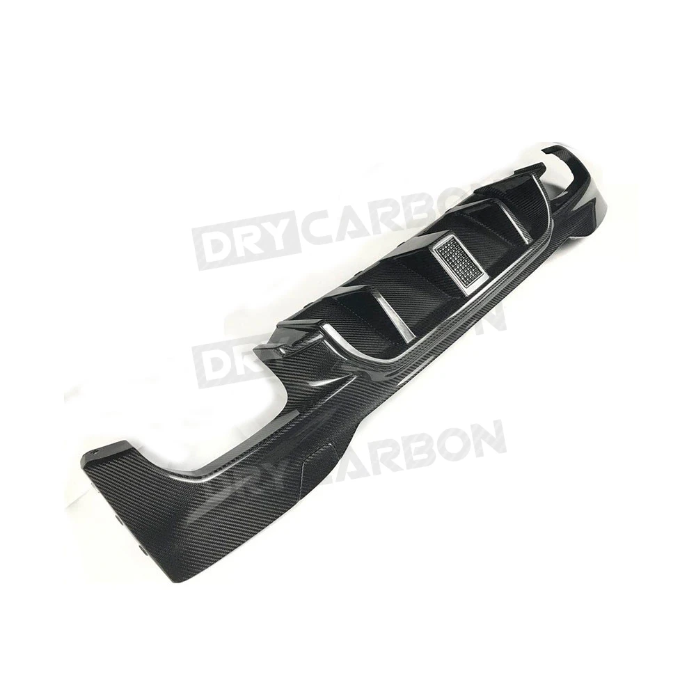 ألياف الكربون الجافة الخلفية الناشر الوفير الشفاه مع مصباح ليد لسيارات BMW 5 سلسلة F90 M5 سيدان 4 باب 2018 2019 2020 اكسسوارات السيارات