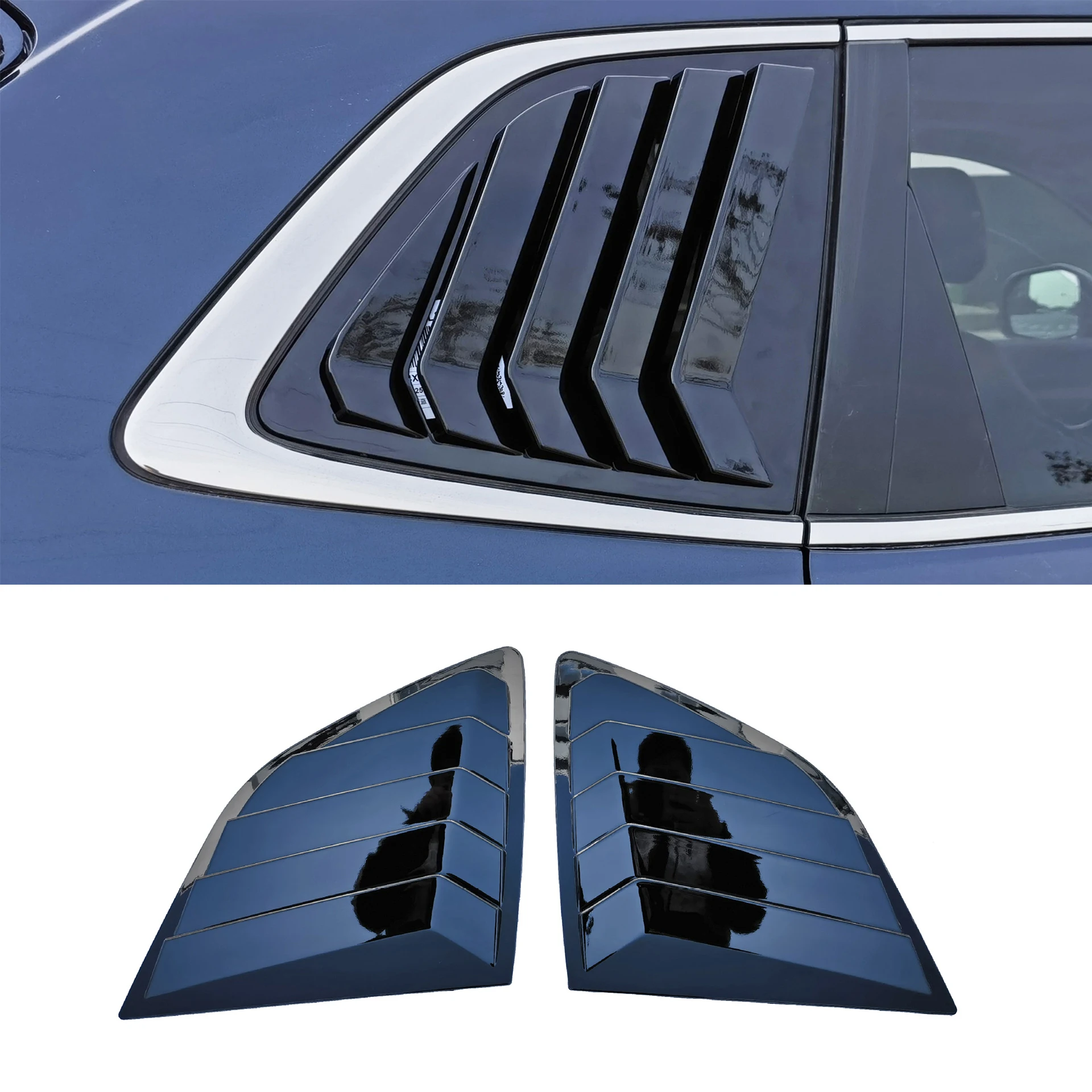 For Honda CRV CR-V 2023 2024 2025 Rear Window Side Vent Shutter Louver Cover Trim Car Accessories
